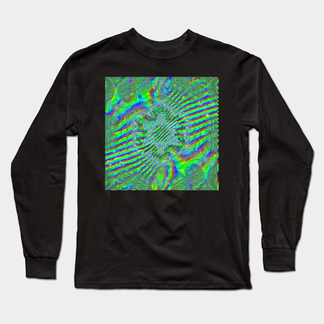 Metatronic Motion - Gamma Flux Wave Long Sleeve T-Shirt by Boogie 72
